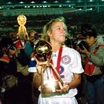 Imagem das jogadoras dos EUA campeãs da Copa do Mundo de Futebol Feminino