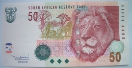 Imagem de uma cédula de 50 rands