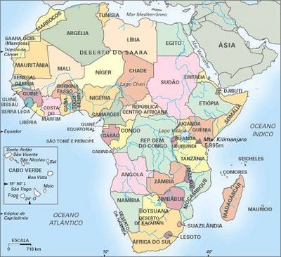 Mapa Político daÁfrica