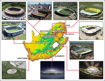 mapa interativo com as cidades sede