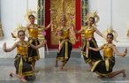 Imagem de uma dança Tailandesa. <br> <br> Palavras-chave: dança, dança, Dança Tailandesa, Tailândia.