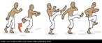 Imagem referente ao captulo "Capoeira: jogo, luta ou dana?", do Livro Didtico Pblico do Paran (Educao Fsica 2 Ed.). <br> <br> Palavras-chave: lutas, capoeira, Livro Didtico Pblico.