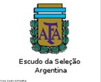 Imagem referente ao escudo da Seleção de Futebol da Argentina. <br><br> Palavras-chave: esporte, futebol, escudo, Argentina. 