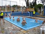 Imagens de uma partida de biribol - Etapa Campo Grande 2010. <br><br> Palavras-chave: esporte, biribol, piscina.