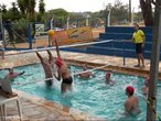 Imagens de uma partida de biribol - Etapa Campo Grande 2010. <br><br> Palavras-chave: esporte, biribol, piscina.