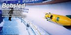 Imagem de atletas dentro de um trenó para realização da prova de bobsled.  <br><br>  Palavras-chave: esporte, esportes de inverno, bobsled.