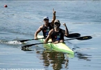 Carlos Augusto Campos e Roberto Maehler, atletas que representaram o Brasil nos Jogos Pan-americanos Rio 2007. <br><br> Palavras-chave: esporte, canoagem, Jogos Pan-americanos.