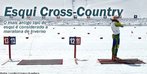 Imagem de um atleta parado em frente a pista de Cross Country. <br><br> Palavras-chave: esporte, esportes de inverno, Esqui Cross Country. 