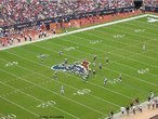 Jogo de futebol americano entre os Tennessee Titans e os Houston Texans em 2005. <br><br> Palavras-chave: esporte, futebol americano, campo, estdio.