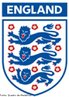 Imagem referente ao escudo da Seleção de Futebol da Inglaterra. <br><br> Palavras-chave: esporte, futebol, escudo, Inglaterra.  