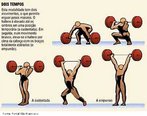 Imagens da modalidade dois tempos.  <br> <br>  Palavras-chave: esporte, levantamento de peso, regras, falta.